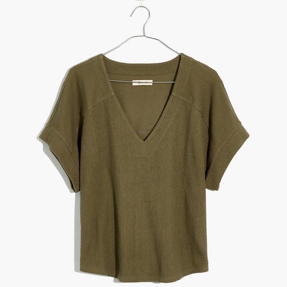 Madewell Tops - Madewell Ottoman Jacquard V-Neck Boxy Top